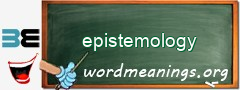 WordMeaning blackboard for epistemology